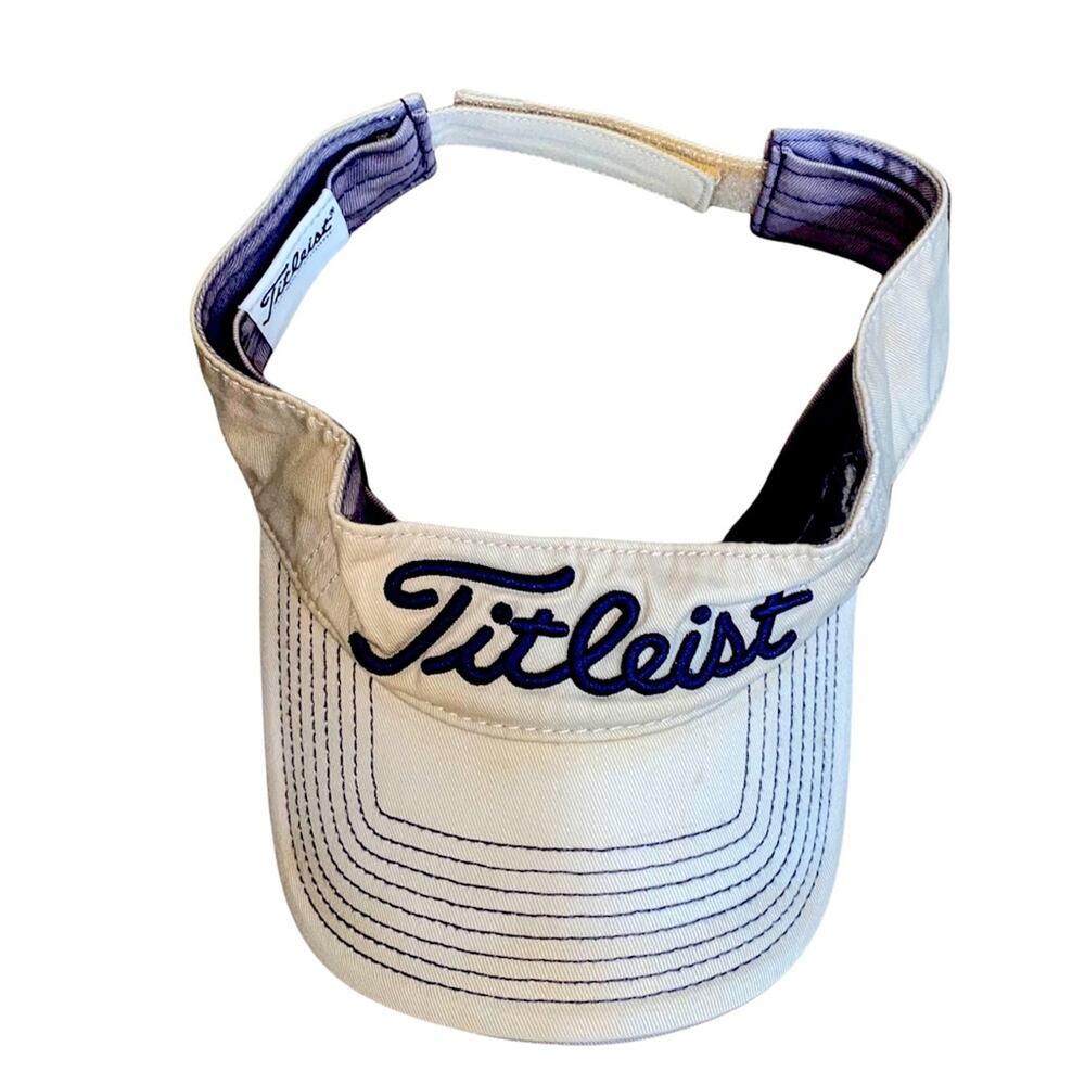 Titleist Golf Visor cream and navy blue adjustable size